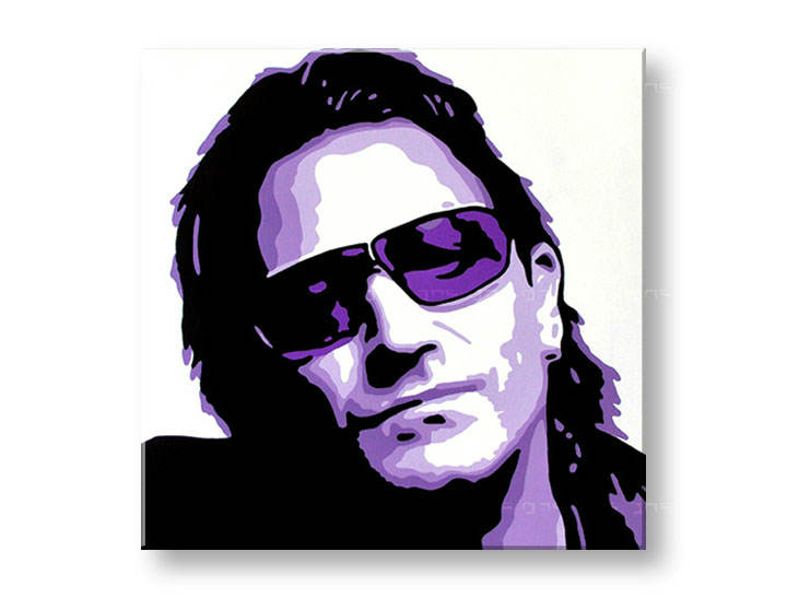 Рачно сликани слики на платно POP Art Bono-U2 1-делна