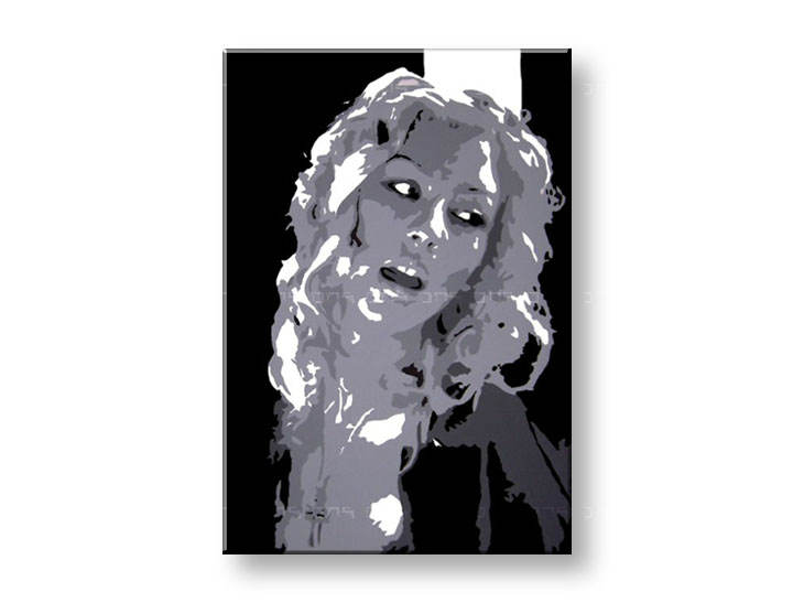 Рачно сликани слики на платно POP Art Christiна Aguilera 1-делна