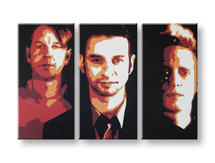 Рачно сликани слики на платно POP Art Depeche Mode 3-делна 