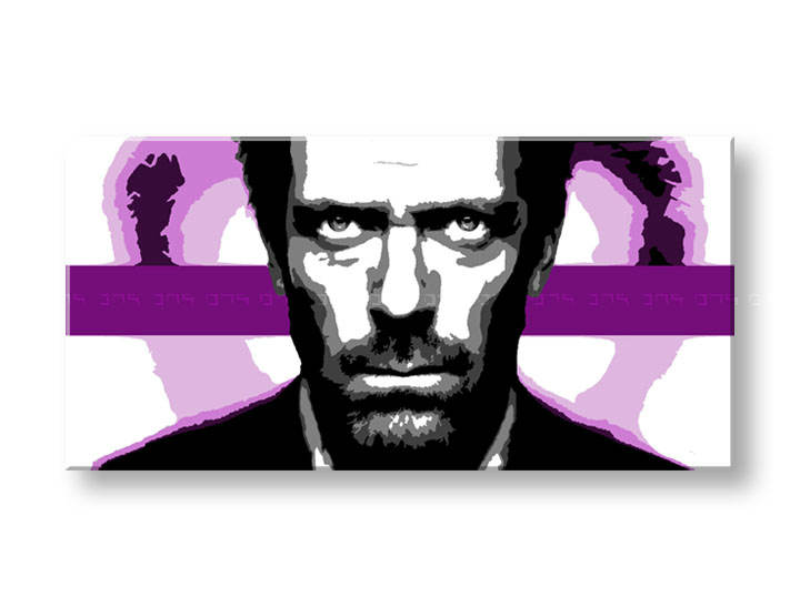 Рачно сликани слики на платно POP Art Dr. HOUSE 1-делна 