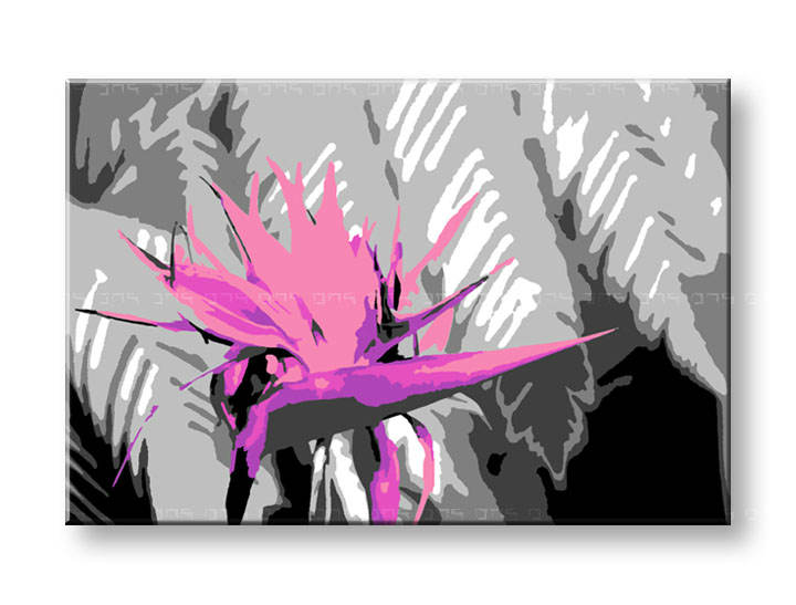 Рачно сликани слики на платно POP Art Flower 1-делна 