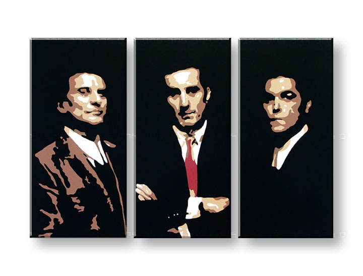 Рачно сликани слики на платно POP Art Goodfellas 3-делна 