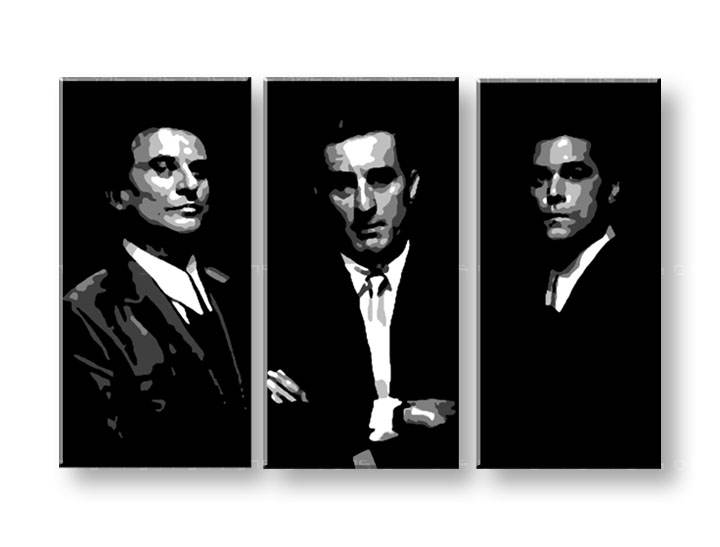 Рачно сликани слики на платно POP Art Goodfellas 3-делна 