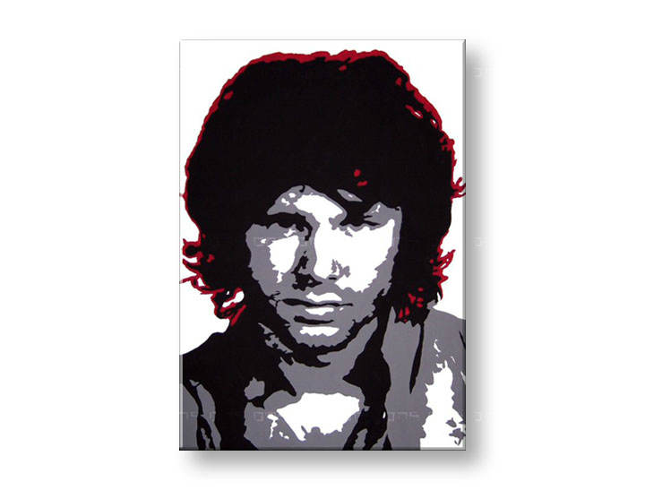 Рачно сликани слики на платно POP Art Jim Morrison 1-делна 