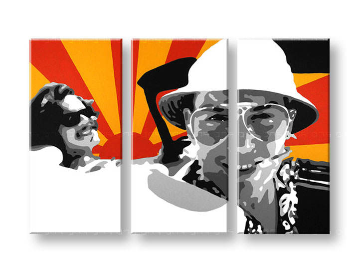 Рачно сликани слики на платно POP Art Fear and Loathing in Las Vegas