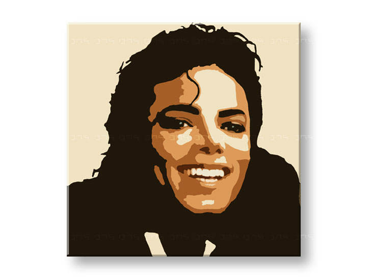 Рачно сликани слики на платно POP ART Michael Jackson 1-делна 