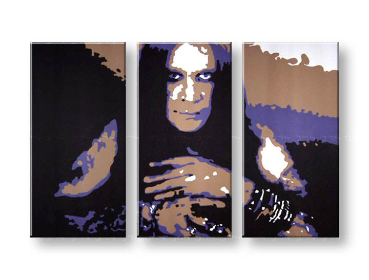 Рачно сликани слики на платно POP Art Ozzy Osbourne 3-делна 
