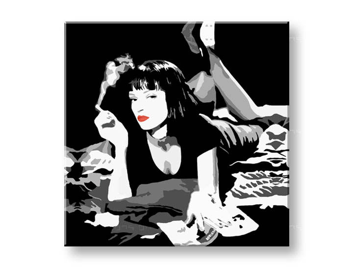 Рачно сликани слики на платно POP Art PULP FICTION 1-делна