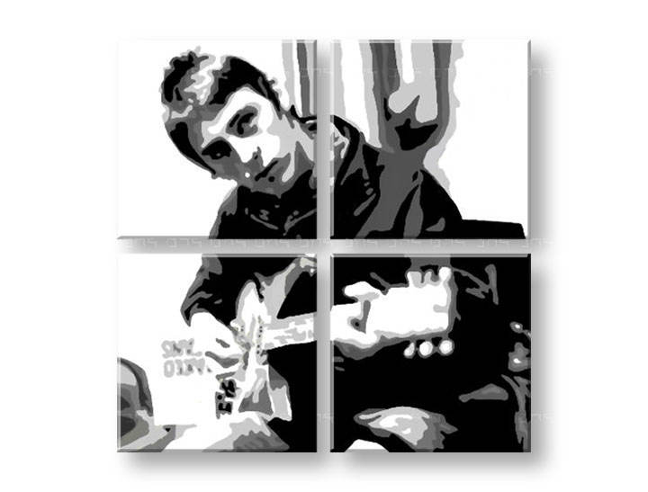 Рачно сликани слики на платно POP Art Paul Weller 4-делна