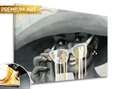 Слики на платно - PREMIUM ART - Жена во капа Попуст 30% 70X50 cm