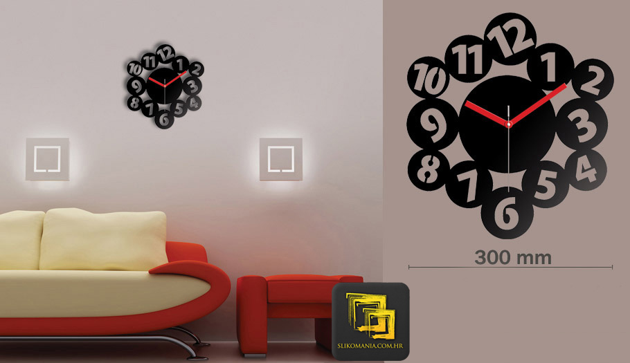  Модерен ѕиден часовник MAGIC NUMBERS NH002